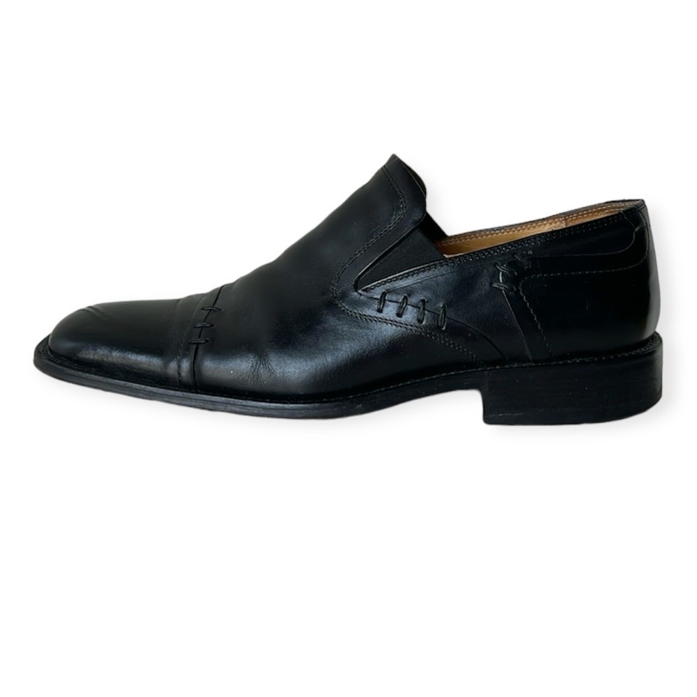 KENNETH COLE Black Stitched Leather Upper Loafers Size 10